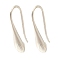 Rack Plating Brass Earring Hooks, Cadmium Free & Lead Free, Long-Lasting Plated, Silver, 18x4mm, Hole: 1.6mm, Pin: 0.6mm