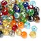 Electroplate Faceted Rondelle AB Color Plated Transparent Glass Beads, Mixed Color, 8x6mm, Hole: 1mm