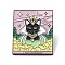 The Empress Word Enamel Pin, Cat Tarot Alloy Badge for Backpack Clothes, Electrophoresis Black, Crown Pattern, 30.5x25.5x1.5mm, Pin: 1mm