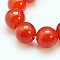 Natural Carnelian Beads Strands, Grade A, Dyed, Round, 10mm, Hole: 1mm, 19pcs/strand, 8 inch