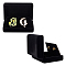 Velvet with Plastic Jewelry Set Box, Jewelry Gift Case, Rectangle, Black, 9.8x6.3x3.2cm, Inner Diameter: 90x51mm