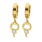 Snake Ion Plating(IP) 304 Stainless Steel Dangle Earrings, with Enamel for Women, Golden, 30x7.9mm