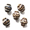 Handmade Porcelain Beads, Rhombus, Saddle Brown, 11.5x10mm, Hole: 2mm