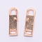 Zinc Alloy Replacement pull-tab Accessories, for Luggage Suitcase Backpack Jacket Bags Coat, Golden, 30x9x4mm, Hole: 3X5mm and 5x6.5mm