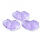 Transparent Handmade Bumpy Lampwork Beads, Longevity Lock, Lilac, 18.7x30.5x6.5~8mm, Hole: 1~1.8mm