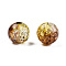 Transparent Crackle Acrylic Beads, Round, Sienna, 10mm, Hole: 2mm, about 943pc/500g