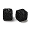 Resin Beads, with Rhinestone, Drusy Cube, Black, 16x16x16mm, Hole: 3.6mm