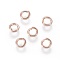 304 Stainless Steel Open Jump Rings, Rose Gold, 18 Gauge, 5x1mm, Inner Diameter: 3mm