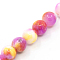 Natural Persian Jade Beads Strands, Dyed, Round, Violet, 8mm, Hole: 1.2~1.5mm, about 50pcs/strand, 16 inch