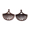 Walnut Wood Laser Cut Pendants, Hollow Charms, Undyed, Leaf, 30x30x2.5mm, Hole: 1.6mm