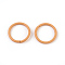 Iron Jump Rings, Open Jump Rings, Orange, 18 Gauge, 10x1mm, Inner Diameter: 8mm