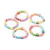 Opaque Acrylic Beads Stretch Bracelet Sets for Kids BJEW-JB06403-1