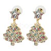 Alloy Dangle Stud Earrings EJEW-H173-02G-02-2