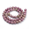 Natural Rhodonite Beads Strands G-S259-08-8mm-2