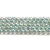 Electroplate Transparent Glass Beads Strands GLAA-H021-01A-FR07-2