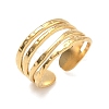 Adjustable 304 Stainless Steel Cuff Open Rings for Women RJEW-Z122-03G-06-4