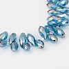 Electroplate Glass Beads Strands EGLA-J068-AB08-1