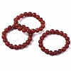 Natural Carnelian Beaded Stretch Bracelets G-Q998-015-1