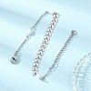 Natural Cultured Freshwater Pearl Beads Link Bracelets BJEW-JB12857-02-5