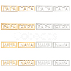 16Pcs 4 Styles 201 Stainless Steel Filigree Joiners STAS-UN0035-71-1