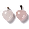Natural Rose Quartz Pendants X-G-I311-A13-2