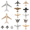 15Pcs 15 Styles Zinc Alloy Pin Brooches JEWB-PH0001-75-1