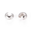 Platinum Color Brass Crimp End Beads Covers for Jewelry Making X-KK-H290-NFN-NF-2
