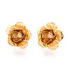 Brass Stud Earring Findings KK-T074-89G-1