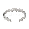 Non-Tarnish 304 Stainless Steel Butterfly Open Cuff Bangles for Women BJEW-M316-05P-3
