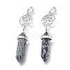 Natural Snowflake Obsidian Pointed Big Pendants G-D0021-01P-25-3