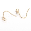 Brass Earring Hooks KK-I681-14G-2