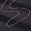 Brass Satellite Chains Necklaces for Women NJEW-D302-61RG-4
