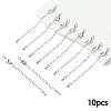 10Pcs Long-Lasting Plated Brass Chain Extender KK-YW0003-82P-1