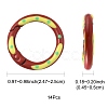 14Pcs Spray Painted Alloy Spring Gate Rings FIND-FS0004-58-4