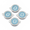 Alloy Enamel Links Connectors ENAM-TAC0003-01S-06O-1