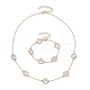Glass Flower Links Bracelets & Necklaces Kits SJEW-JS01293-1