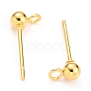 304 Stainless Steel Ball Post Stud Earring Findings X-STAS-Z035-02G-B-2
