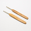 12 Sizes Bamboo Handle Iron Crochet Hooks Needles TOOL-R034-M-2