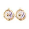 304 Stainless Steel Enamel Pendants STAS-U057-11G-E-1