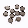 Brass Pendant Cabochon Settings KK-WH0031-04AB-1