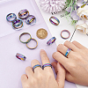 18Pcs 9 Size 201 Stainless Steel Grooved Finger Rings Set for Men Women STAS-UN0045-59B-M-4