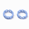 Spray Painted Alloy Cuff Rings RJEW-T011-29B-RS-2