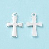 304 Stainless Steel Tiny Cross Charms STAS-L234-077S-4