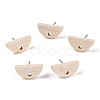 Ash Wood Stud Earring Findings EJEW-N017-011N-1