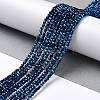 Electroplate Glass Beads Strands GLAA-H021-01A-FP03-3