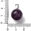 Round Natural Lepidolite Pendants G-Q434-20-3