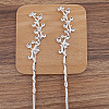 Flower Alloy Hair Sticks Findings PW-WG35257-02-1