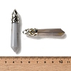 Natural Grey Agate Pointed Big Pendants G-Z055-01P-09-3