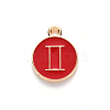 Alloy Enamel Pendants X-ENAM-S124-01A-07I-2