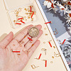 GOMAKERER 20Pcs 2 Styles Brass Ring Stud Earring Findings DIY-GO0001-16-3